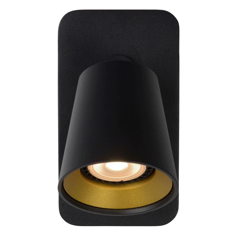 Lucide TURNON - Nástenné bodové svietidlo - LED Dim to warm - GU10 - 1x5W 2200K/3000K - Black